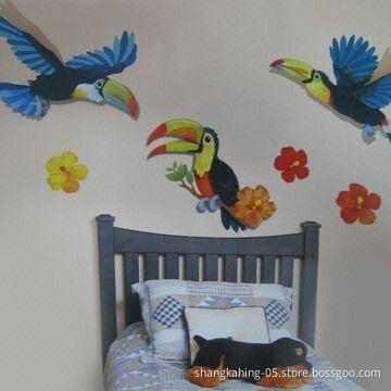 Removable 3-D Glitter Wall Sticker for Kids, Made of PVC, Measuring 41 x 29cm
